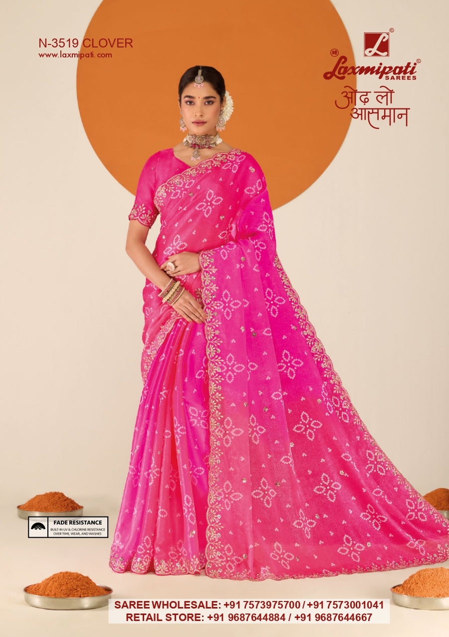 Laxmipati RUCHI Premium Designer Embroidered Saree Collection - 12 Pcs Wholesale Set