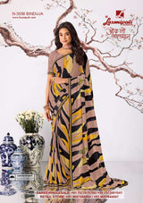 Laxmipati Rekha Premium Georgette Printed Designer Saree - 12 PCS Wholesale Set