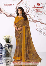 Laxmipati Rekha Premium Georgette Printed Designer Saree - 12 PCS Wholesale Set
