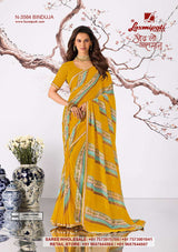 Laxmipati Rekha Premium Georgette Printed Designer Saree - 12 PCS Wholesale Set