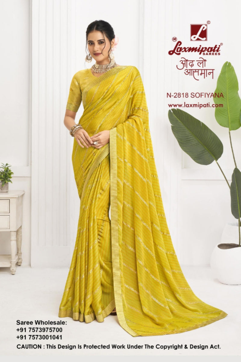 Laxmipati Alia Fancy Chiffon Silk Sarees D.No. 2815–2822 – Set & Single M.R. Saree Emporium