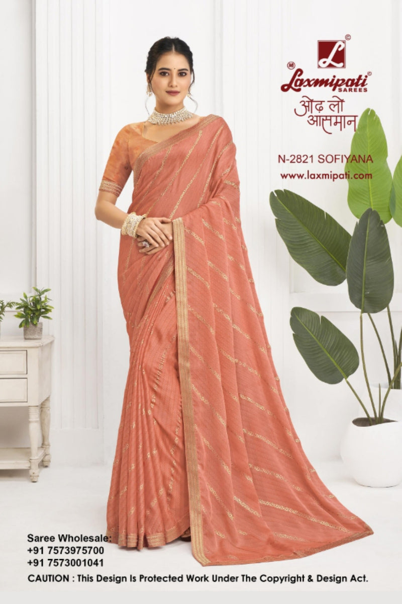 Laxmipati Alia Fancy Chiffon Silk Sarees D.No. 2815–2822 – Set & Single M.R. Saree Emporium