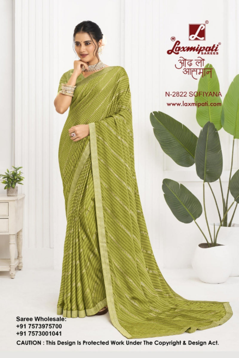 Laxmipati Alia Fancy Chiffon Silk Sarees D.No. 2815–2822 – Set & Single M.R. Saree Emporium