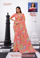 Laxmipati Bhaavana Floral Print Saree Set (12 Designs) Single Pcs– Soft Elegant Collection-M.R. Saree Emporium