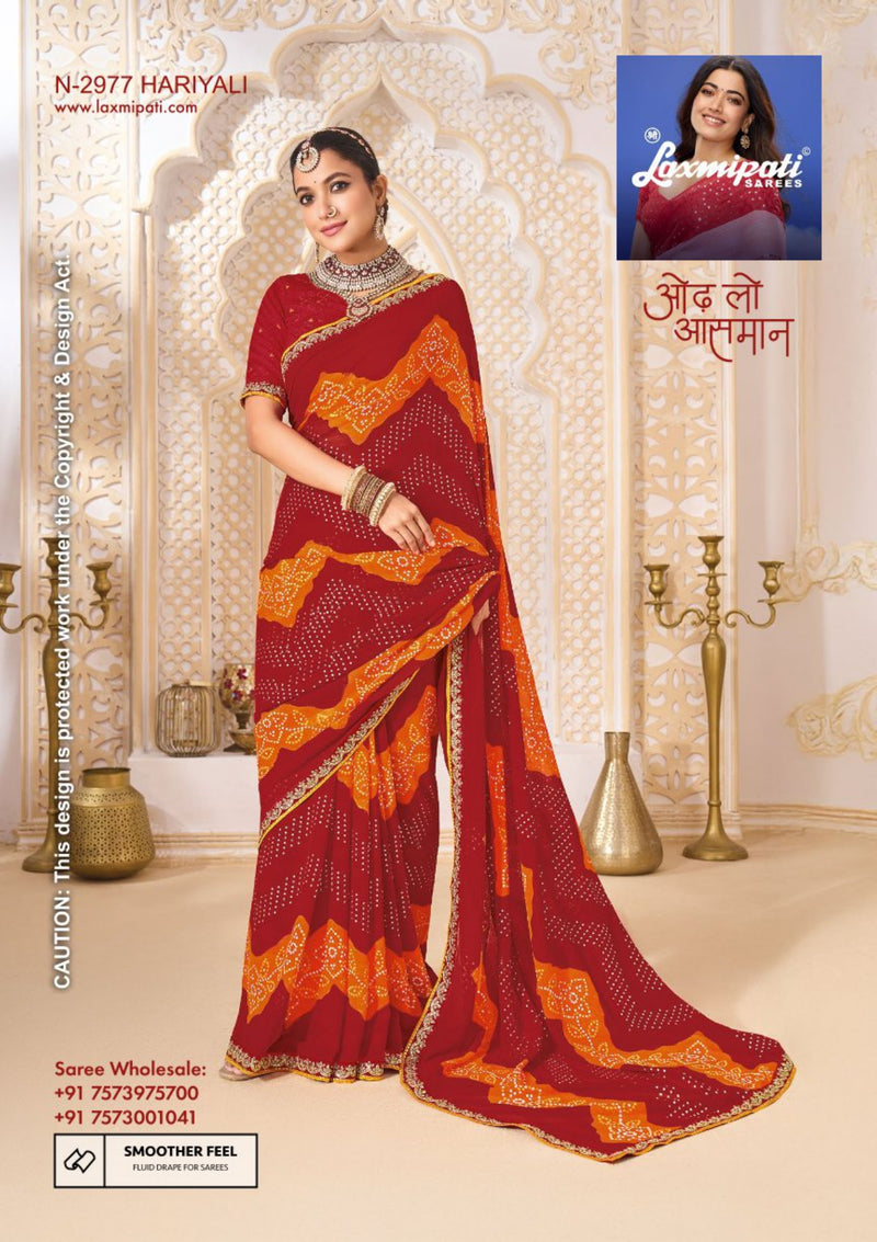 Laxmipati Ghoomar Marble Chiffon Fancy Print Saree Set of 12 Pcs – M.R. Saree Emporium