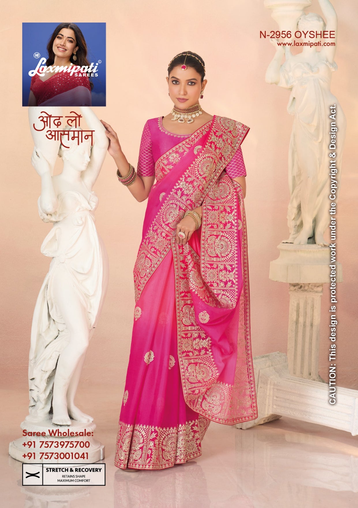 Laxmipati Kesaar Bhog Premium Embroidered Saree – 12 Pcs Set Exclusive Collection by M.R. Saree Emporium