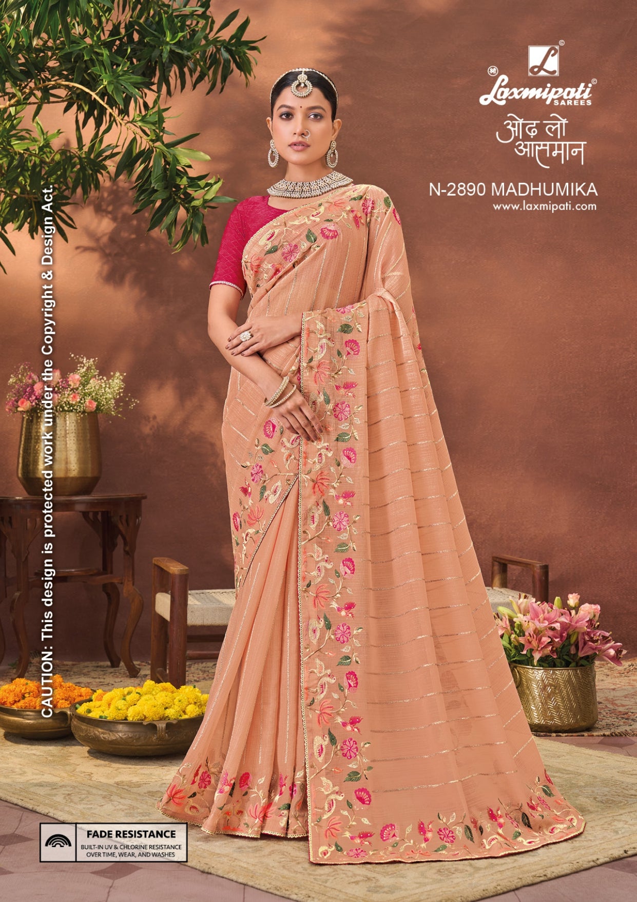 Laxmipati Madhosh Fancy Work Sarees – 12 Pcs Set -M.R. Saree Emporium