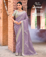 Laxmipati Makhmali Salt N Pepper Saree – 6 PCS Set Quick Dry Fabric-M.R. Saree Emporium