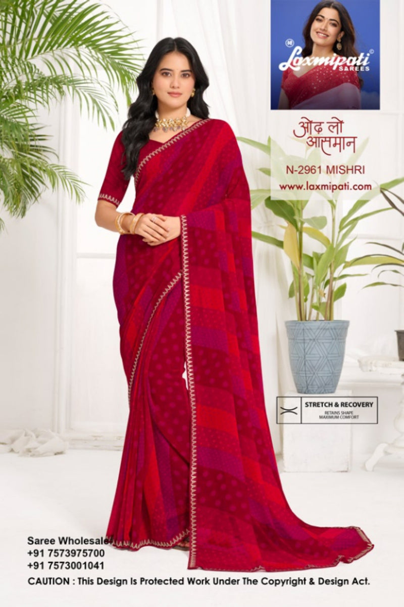 Laxmipati Purnima Georgette Fancy Saree Set of 8 Pcs – M.R. Saree Emporium