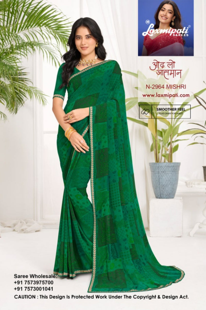 Laxmipati Purnima Georgette Fancy Saree Set of 8 Pcs – M.R. Saree Emporium