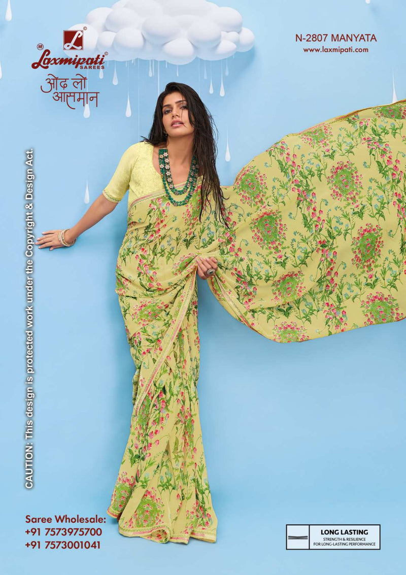 Laxmipati Sadhana Georgette Printed Saree Set of 12 M.R. Saree Emporium