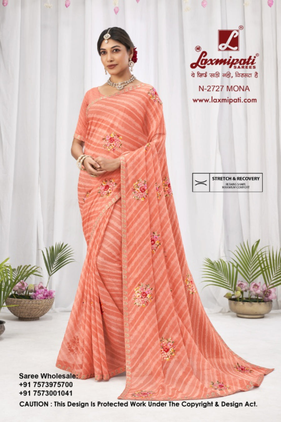Laxmipati Sushma Simmar Chiffon Fancy Saree M.R. Saree Emporium