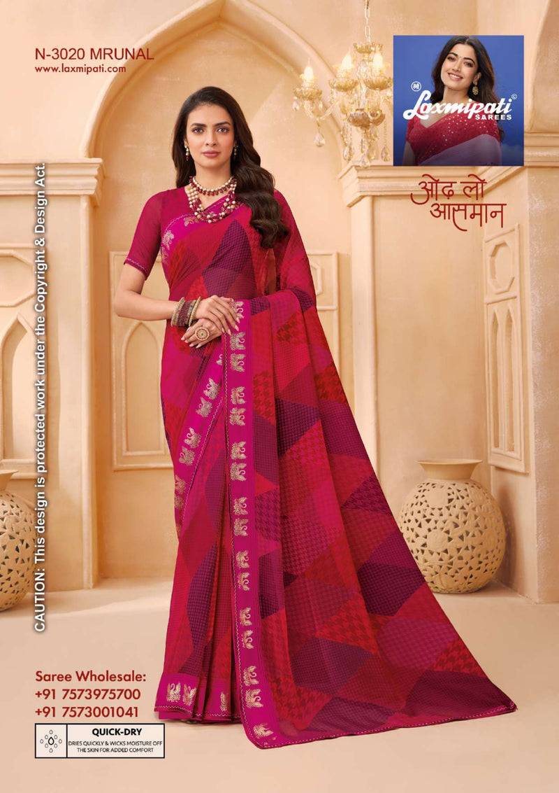 Laxmipati Tohfa Fancy Print Saree – 24 Pcs Set-M.R. Saree Emporium