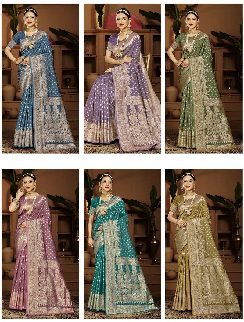 Bhabhiji Vol-8 Lifestyle Sarees Lichi Silk Saree with Jari Work – M.R. Saree Emporium