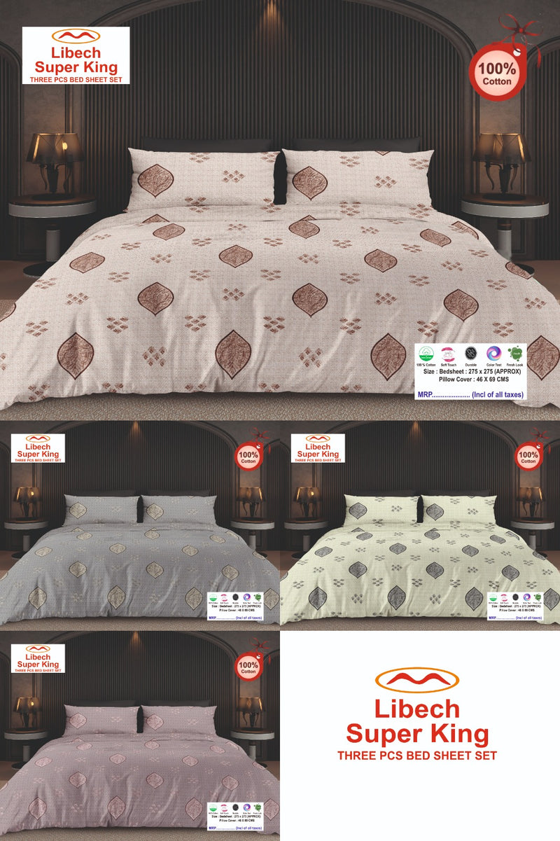 Libech Super King Size Bedsheet