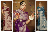Bhabhiji Vol-7 Lifestyle Sarees Lichi Silk Saree with Jari Work – M.R. Saree Emporium