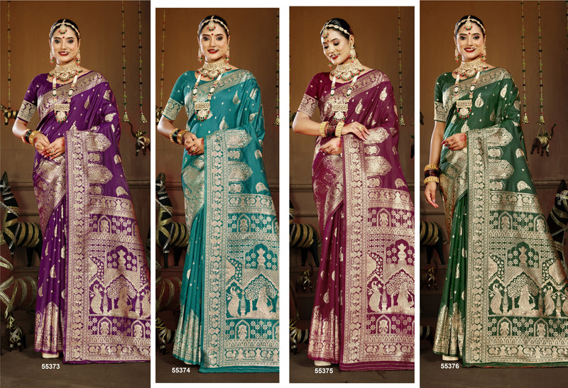 Bhabhiji Vol-7 Lifestyle Sarees Lichi Silk Saree with Jari Work – M.R. Saree Emporium