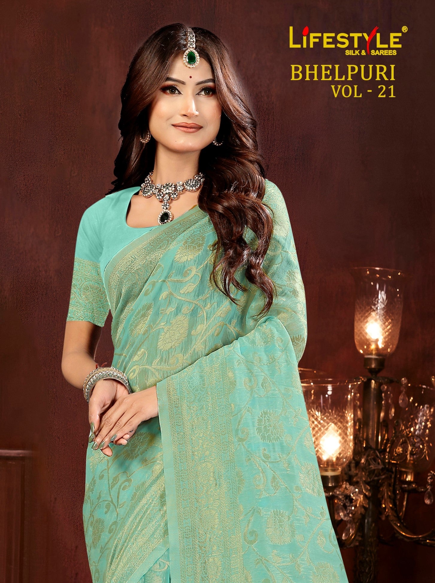 LifeStyle BhelPuri Vol-21 Linen Silk Saree – 6 Pcs Set – M.R. Saree Emporium