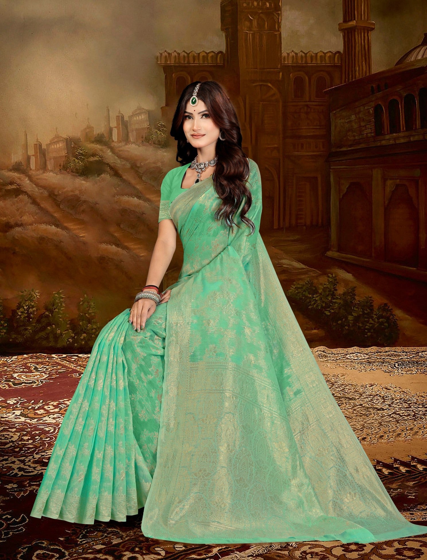 LifeStyle BhelPuri Vol-22 Linen Silk Saree – 6 Pcs Set – M.R. Saree Emporium