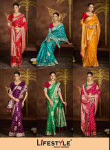 Devrani NX Vol-09 Lichi Silk Saree Collection – 6 Pcs Set Wedding & Festive Wear – M.R. Saree Emporium