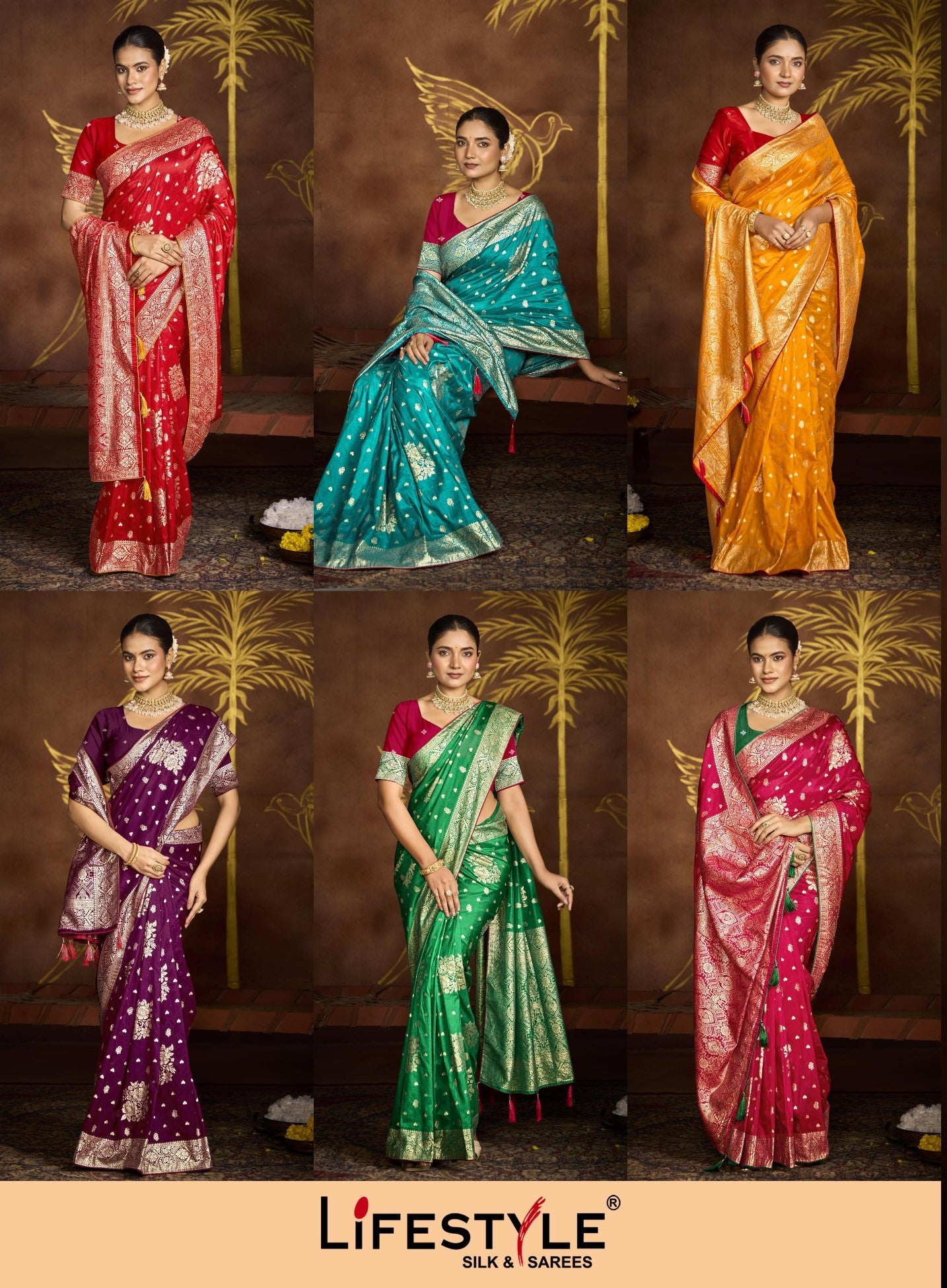 Devrani NX Vol-09 Lichi Silk Saree Collection – 6 Pcs Set Wedding & Festive Wear – M.R. Saree Emporium