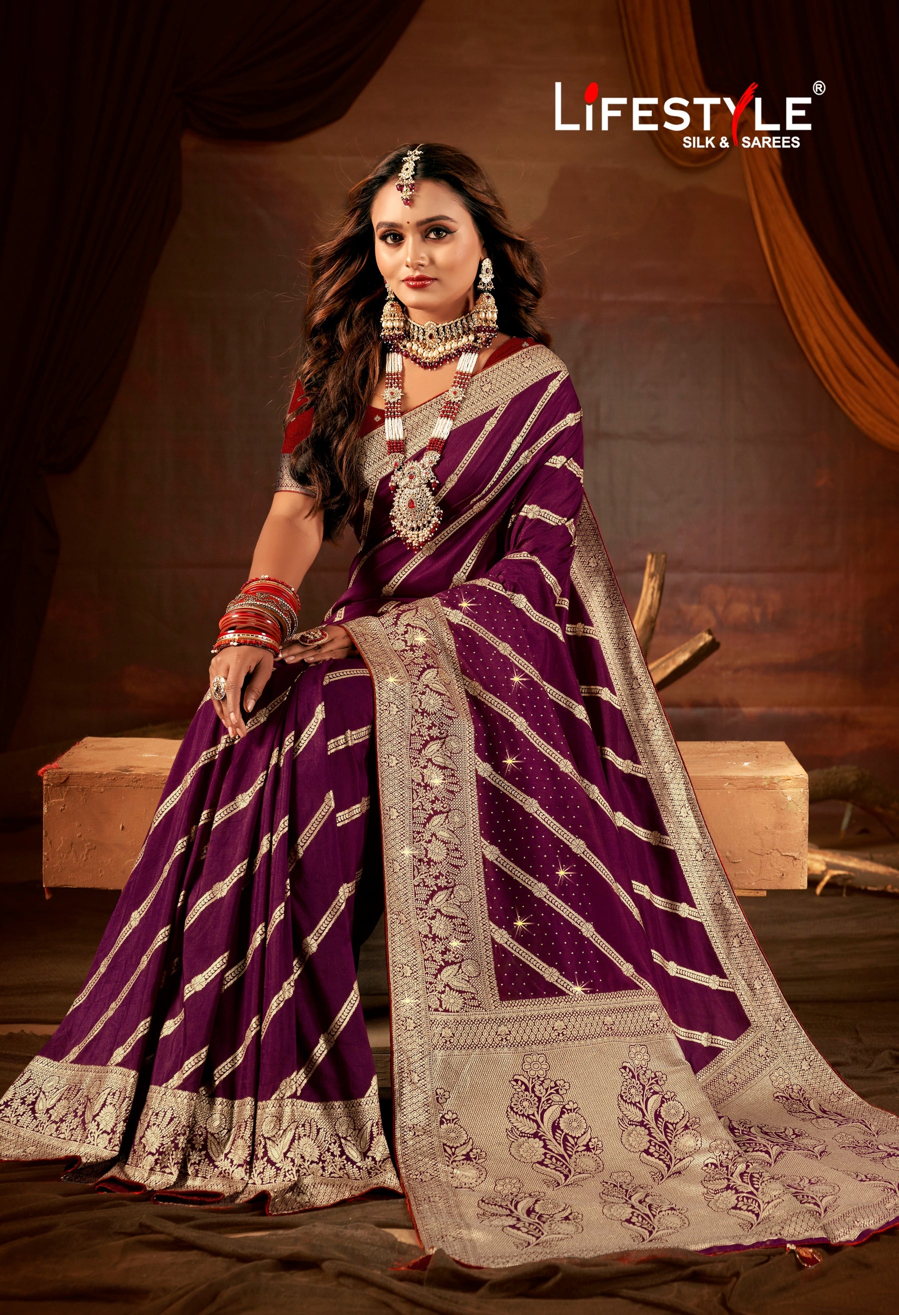 Devrani NX Vol-10 Lichi Silk Saree Collection – 6 Pcs Set Wedding & Festive Wear – M.R. Saree Emporium