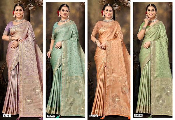 Lifestyle Sarees Satrupa Silk Vol-03 Dola Silk Saree – Swarovski Work M.R. Saree Emporium