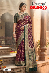 Lifestyle KHUSHBOO VOL-7 6 Pcs Set Designer Silk Saree