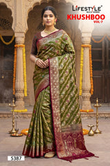 Lifestyle KHUSHBOO VOL-7 6 Pcs Set Designer Silk Saree