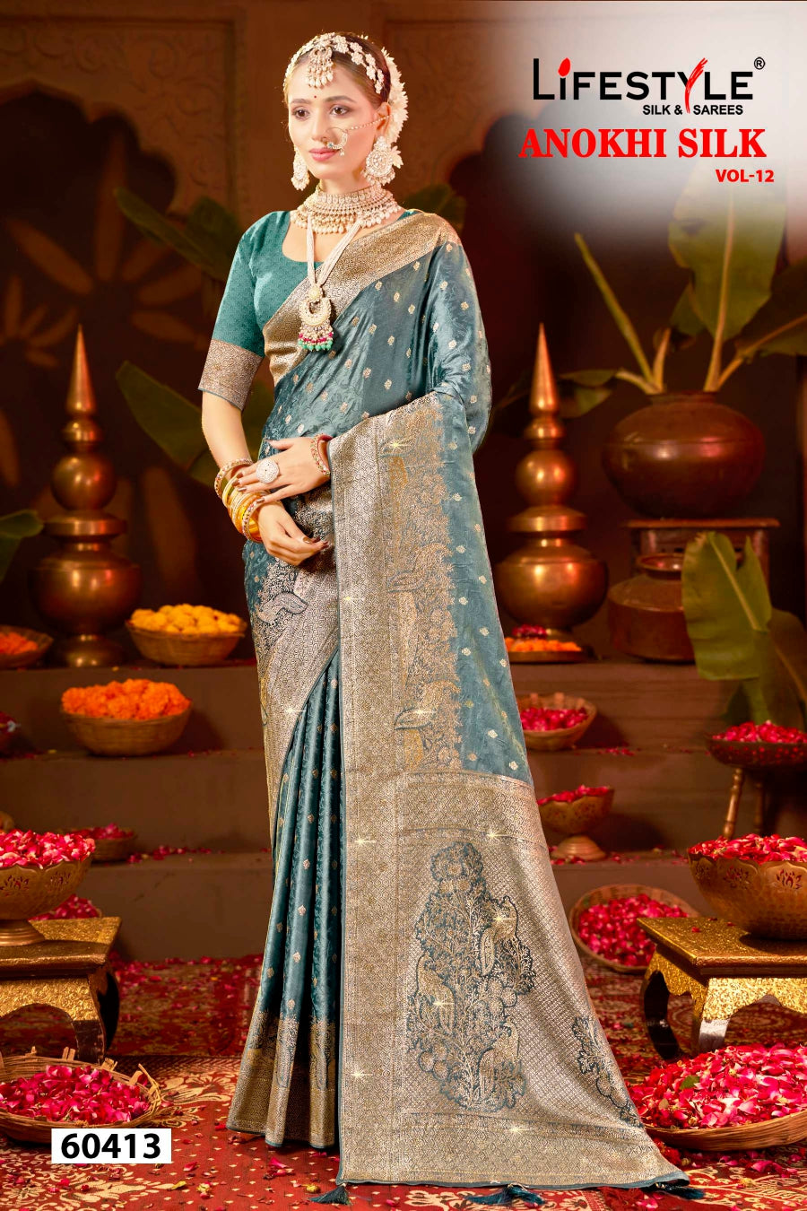 Lifestyle Anokhi Silk Vol-12 Nylon Silk Sarees 4 Pcs Set with Rich Weaving, Zari Border & Heavy Designer Pallu -M.R. Saree Emporium