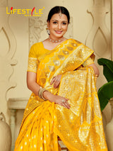 LifeStyle Anuradha Silk Vol-2 Lichi Silk Saree – 6 PCS Set – M.R. Saree Emporium