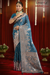 Anuradha Silk Vol-17 Premium Pashmina Silk Saree 4 Pcs Set with Rich Weaving Border & Heavy Designer Pallu-Lifestyle Sarees-M.R. Saree Emporium