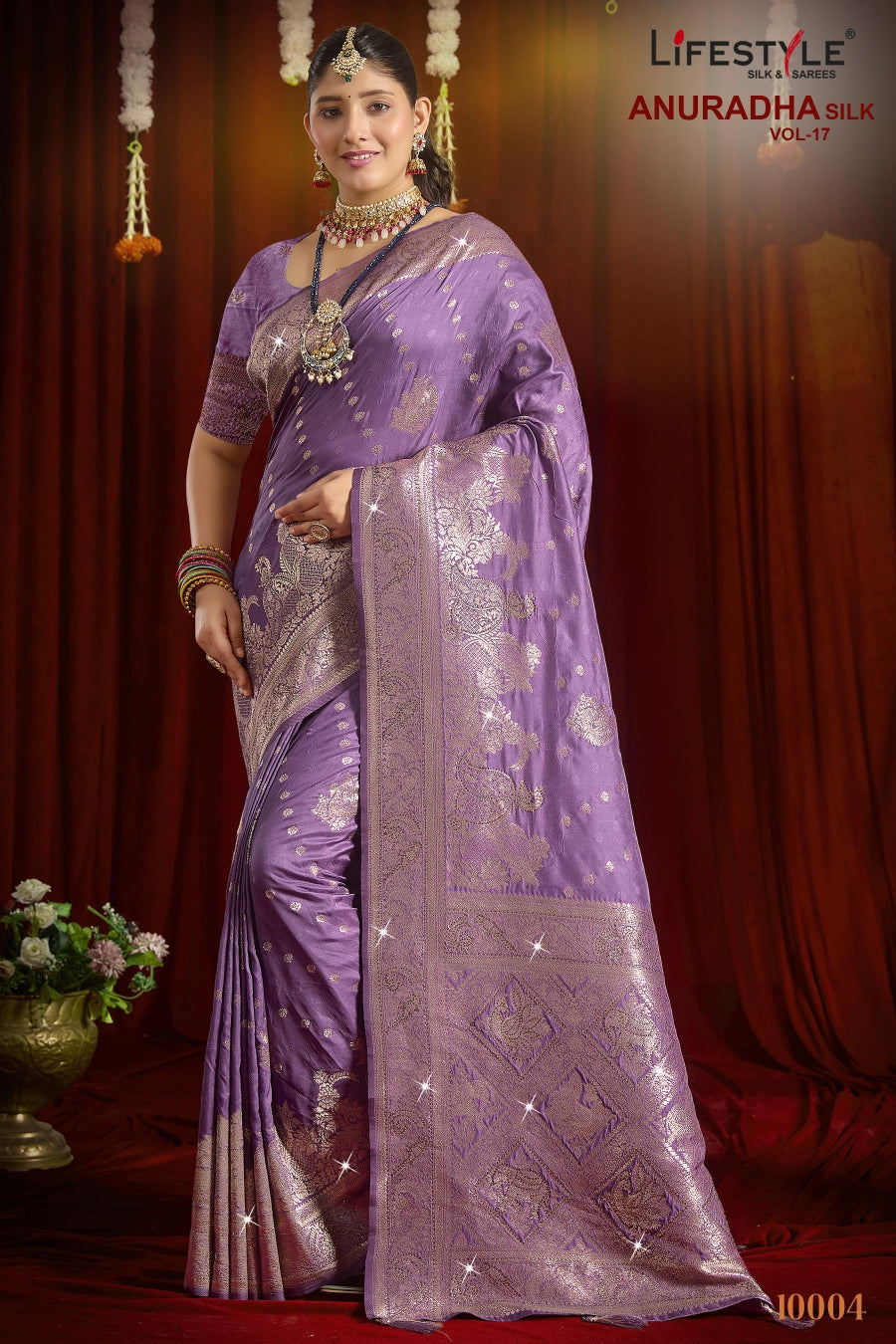 Anuradha Silk Vol-17 Premium Pashmina Silk Saree 4 Pcs Set with Rich Weaving Border & Heavy Designer Pallu-Lifestyle Sarees-M.R. Saree Emporium