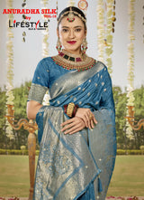 Anuradha Silk Vol-18 Premium Pashmina Silk Saree 4 Pcs Set with Rich Weaving Border & Heavy Designer Pallu-Lifestyle Sarees-M.R. Saree Emporium