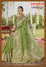 Anuradha Silk Vol-18 Premium Pashmina Silk Saree 4 Pcs Set with Rich Weaving Border & Heavy Designer Pallu-Lifestyle Sarees-M.R. Saree Emporium