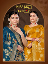 Lifestyle Sarees Hira Moti Vol-22 Dola Silk Saree – Swarovski Work M.R. Saree Emporium