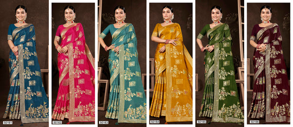 Lifestyle Sarees Hira Moti Vol-22 Dola Silk Saree – Swarovski Work M.R. Saree Emporium