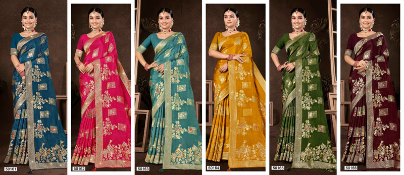 Lifestyle Sarees Hira Moti Vol-22 Dola Silk Saree – Swarovski Work M.R. Saree Emporium