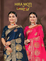 Lifestyle Sarees Hira Moti Vol-24 Dola Silk Saree – Swarovski Work M.R. Saree Emporium