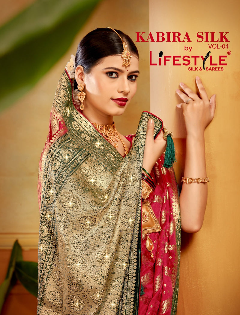Lifestyle Kabira Silk Vol-04 – Kanchi Silk Fancy Saree (6 Pcs Set) – M.R. Saree Emporium