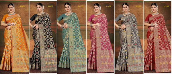 Lifestyle Sarees Monika Nx Vol-8 Meenakari Cotton Saree – Jari Work