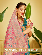 Lifestyle Sanskruti Silk Vol-06 – Pattu Silk Jari Work Fancy Saree (6 Pcs Set) – M.R. Saree Emporium