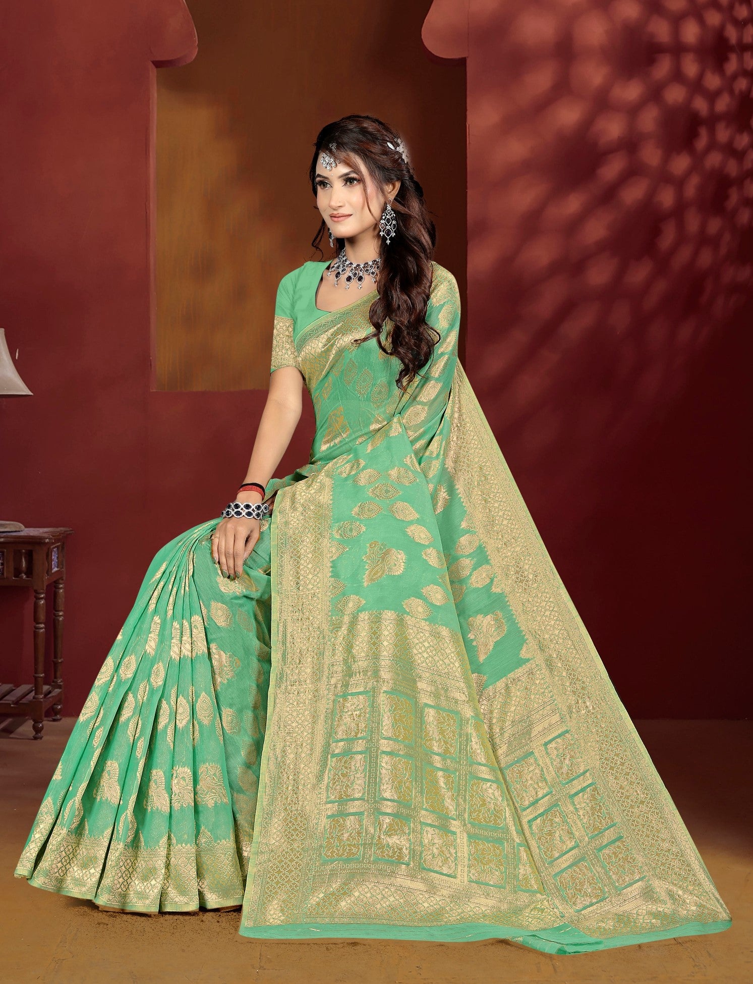 Lifestyle Soumya Cotton NX Vol-45 Cotton Silk Saree – 6 Pcs Set  M.R. Saree Emporium