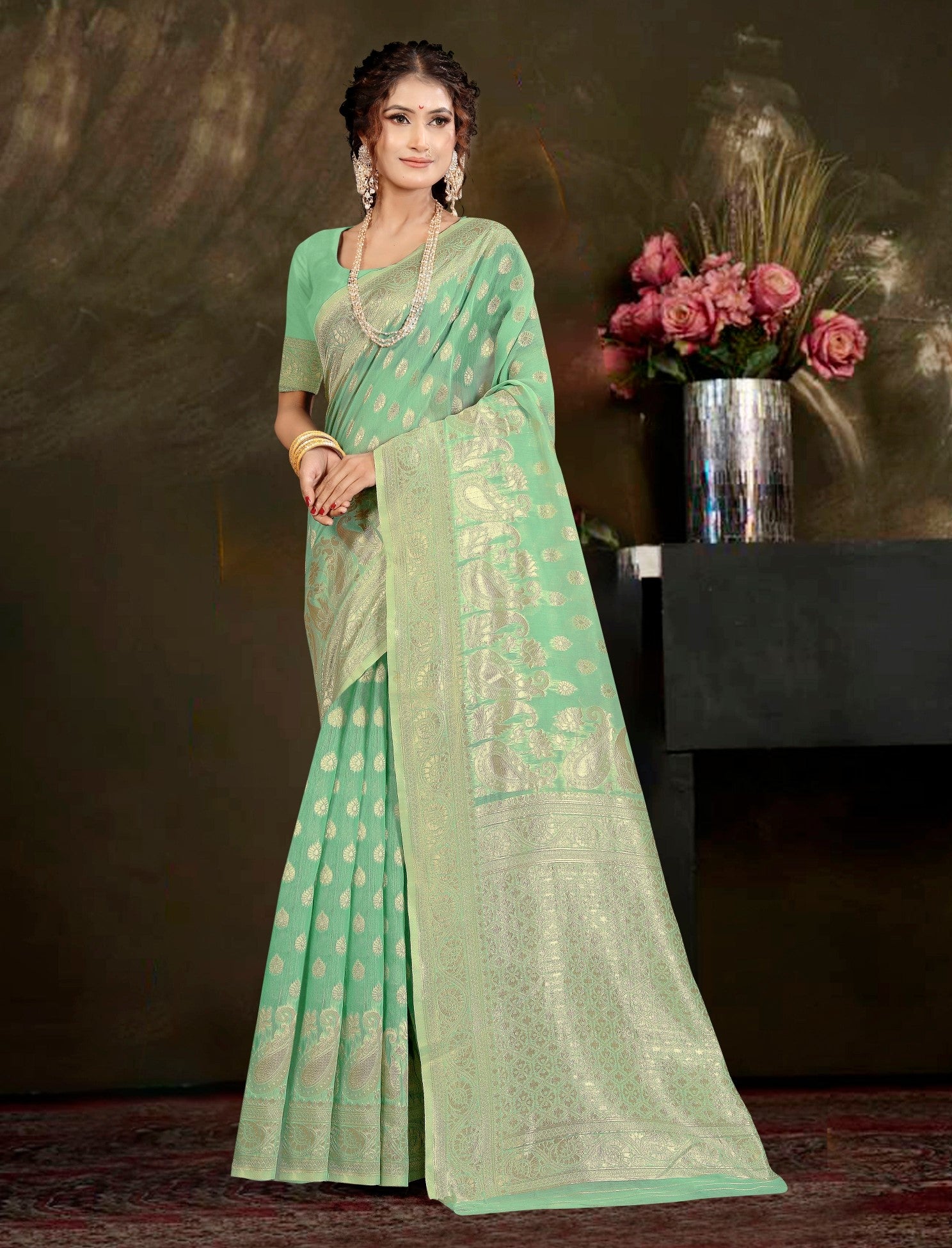 Lifestyle Soumya Cotton NX Vol-48 Cotton Silk Saree – 6 Pcs Set  M.R. Saree Emporium