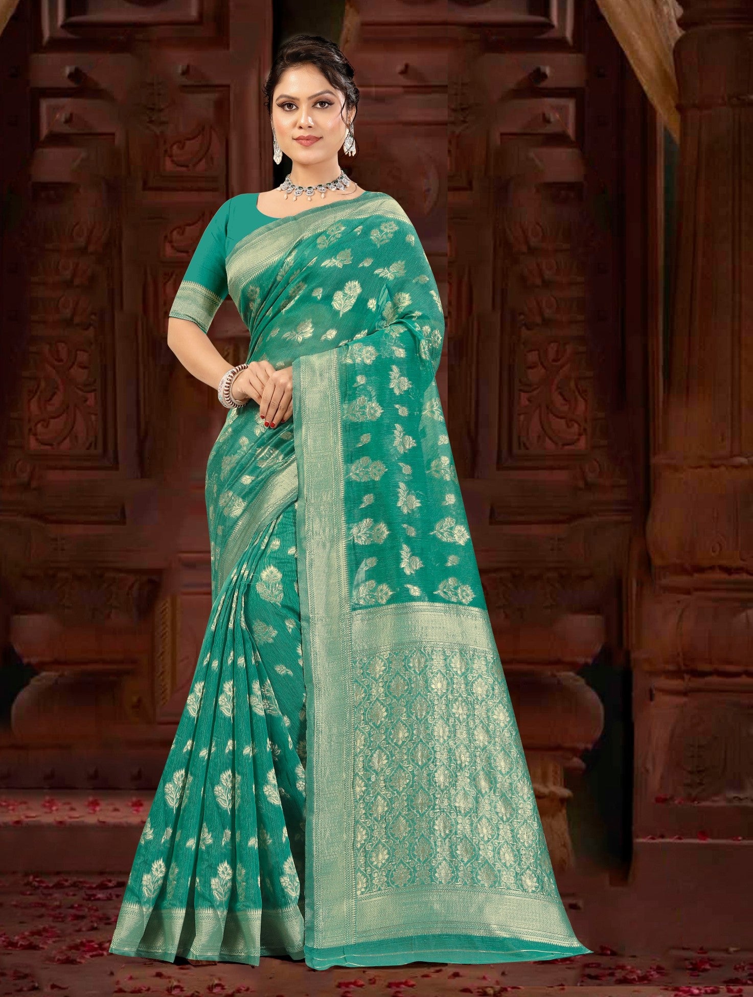 Lifestyle Soumya Cotton NX Vol-50 Cotton Silk Saree – 6 Pcs Set  M.R. Saree Emporium