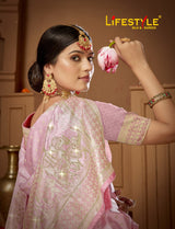 Lifestyle Tapasya Premium Banglori Silk Saree 4 Pcs Set with Rich Weaving Border & Heavy Designer Pallu -M.R. Saree Emporium