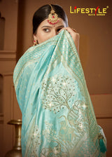 Lifestyle Tapasya Premium Banglori Silk Saree 4 Pcs Set with Rich Weaving Border & Heavy Designer Pallu -M.R. Saree Emporium