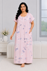 Rayon Printed Nighty – 2 Pcs Set