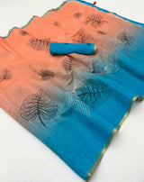 RajYog Kazari Series Lisha Soft Cotton Based Linen Saree - Zari Border & Fancy Tassels