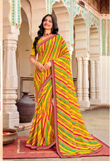 Lotus-2 Designer Printed Saree with Elegant Border - Festive & Traditional Wear Collection